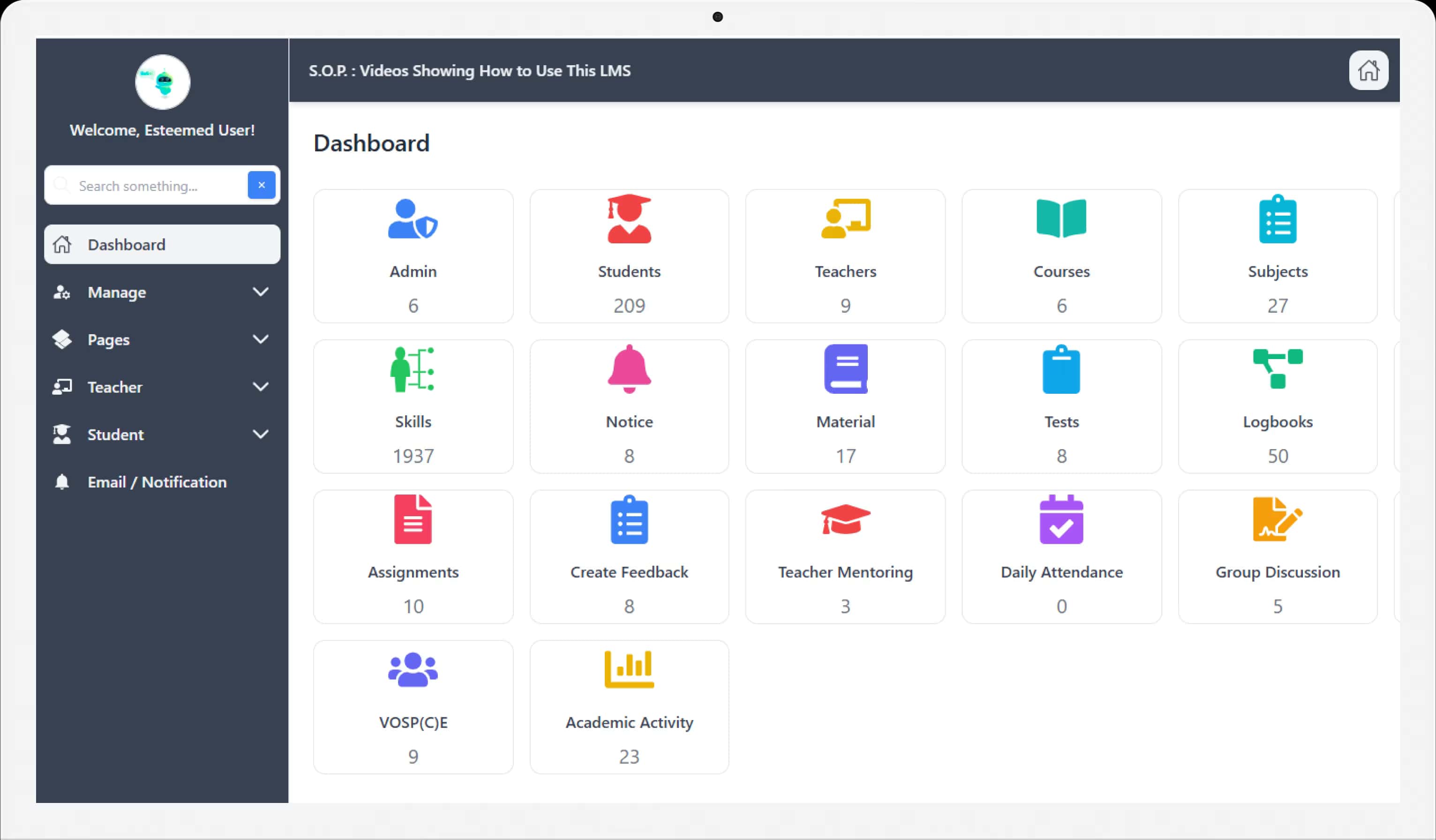LMS with eLogBook for Medical College
